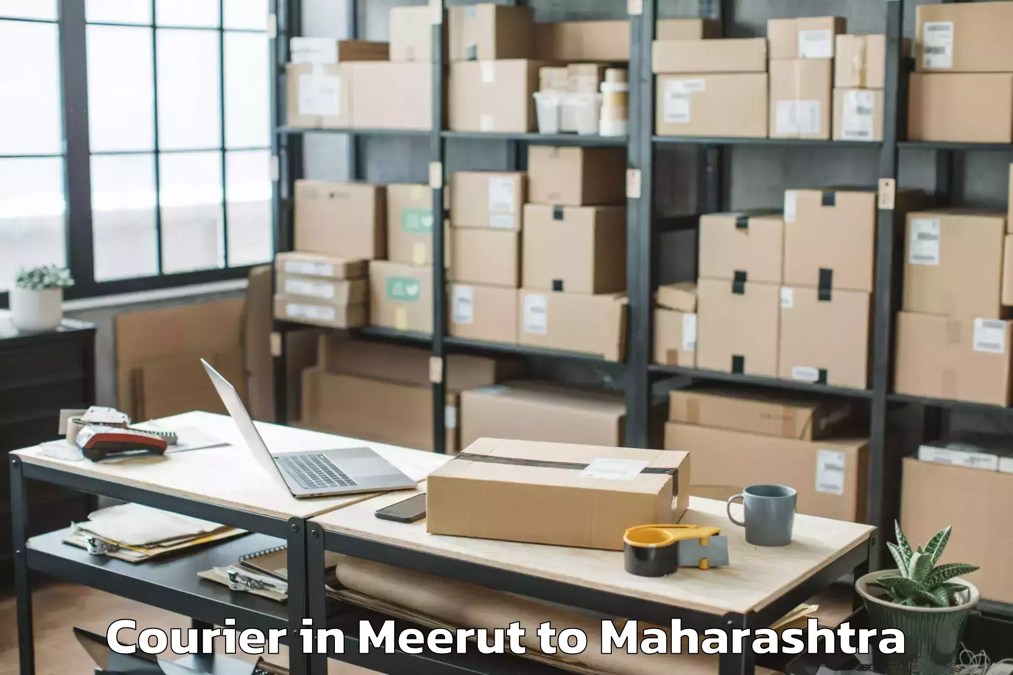 Easy Meerut to Wagle Estate Courier Booking